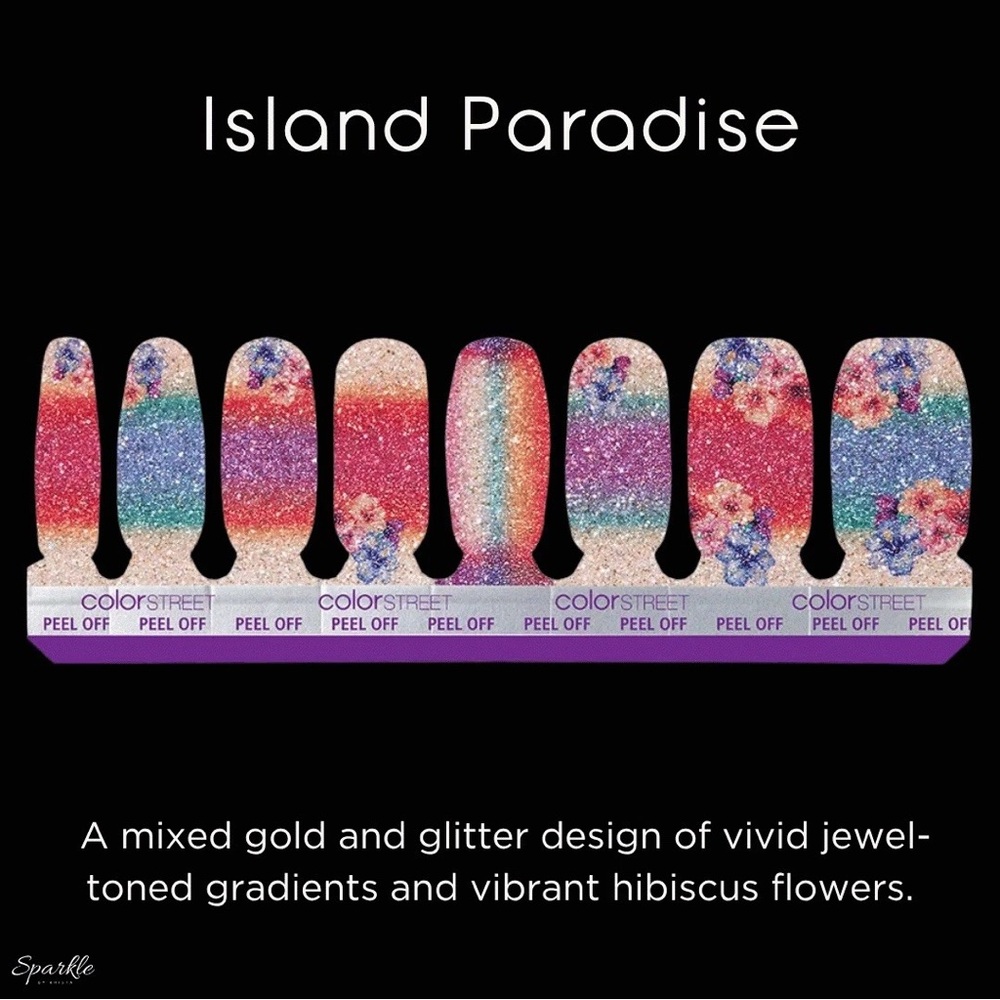 Color Street 'Island Paradise' Glitter Nail Strips - Multicolor